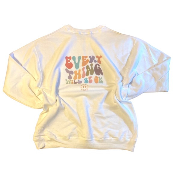 What if it all works out mental health crewneck sweatshirt oversized large - Picture 8 of 11